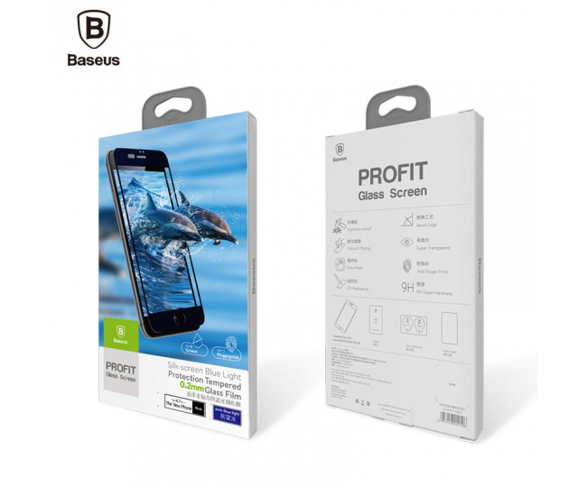 Защитное стекло Baseus 3D Silk Screen для iPhone 7 Plus White